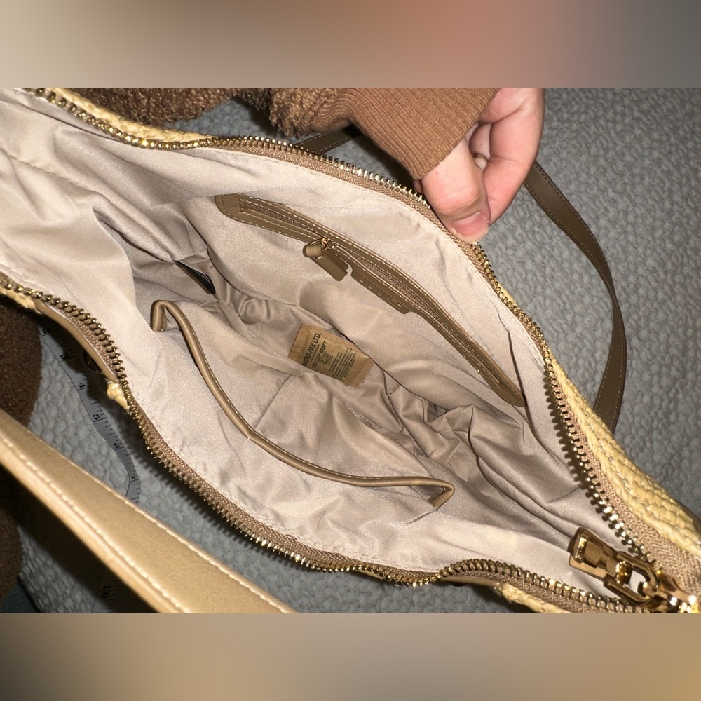 NWOT I.N.C. Kolleene Chain Small Straw Crossbody Hobo Bag - Picture 8 of 8